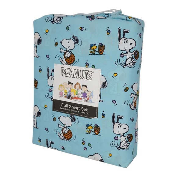 Peanuts Snoopy Full Sheet Set by Berkshire Blue Easter Basket Eggs - Picture 6 of 8
